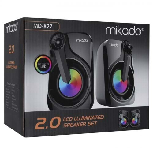 MIKADO MD-X27 2.0 3Wx2 USB LED IŞIKLI SPEAKER