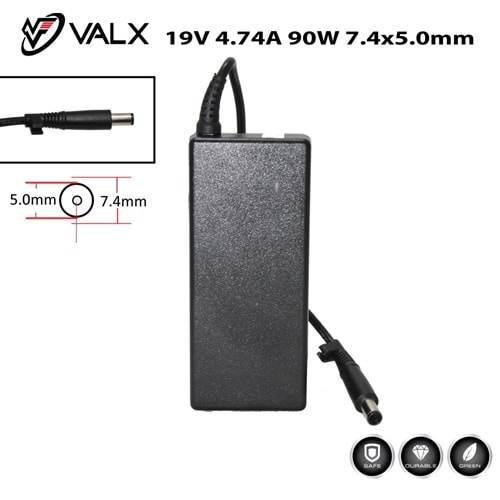 VALX LA-19075 19V 4.74A 7.4x5.0 DELL HP ADAPTÖR