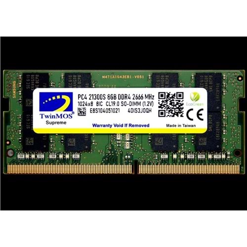 TWINMOS MDD48GB2666N 8GB DDR4 2666MHz SODIMM (RAM)