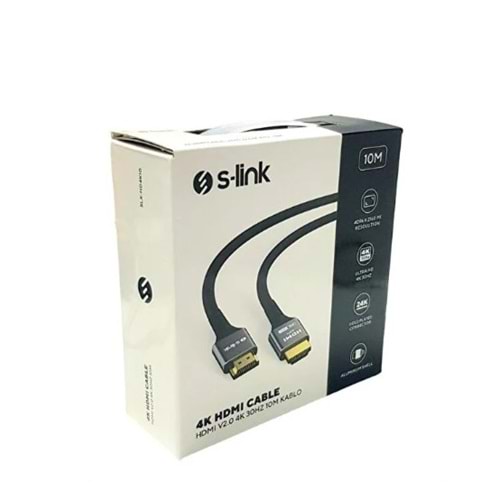 S-LINK SLX-HD4K10 19+1 HDMI TO HDMI 10M METAL V2.0 4K (4096*2160) 30HZ KABL