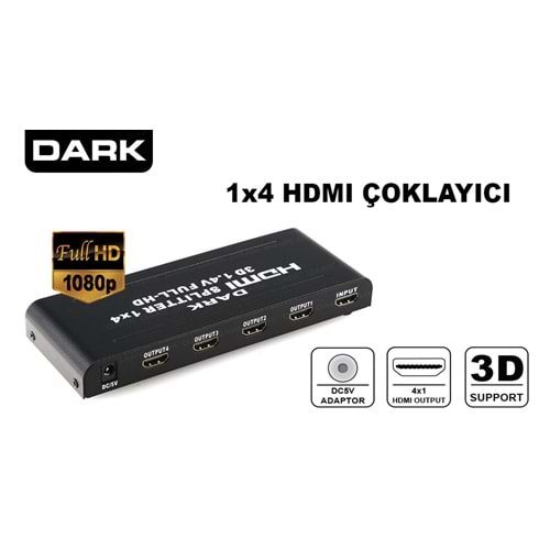 DARK 1X4 HDMI SPLITTER