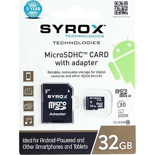 *SYROX MC32 32 GB HAFIZA KARTI